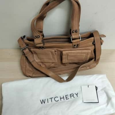 Witchery Womens Brown Leather Handbag GUC