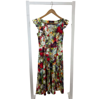 Hearts & Roses Womens  Size 10 Floral Dress Multicoloured 