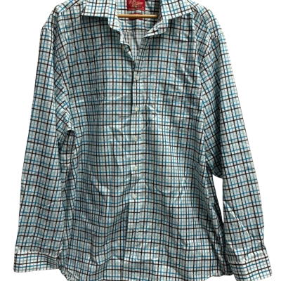 RM Williams Mens  Size XXXL Checked Shirt / Long Sleeve Shirt Blue / Brown / White 