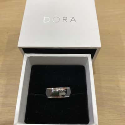 DORA Men’s Stainless Steel Ring. Black & Silver Tone