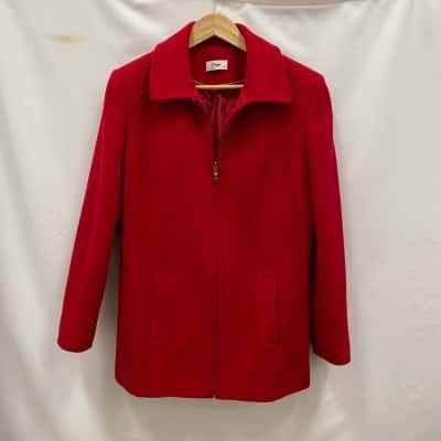 Target Women's Size 10 Wool Blend Winter Coat Red 