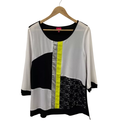  Together Womens  Size 42 3/4 Sleeve Top Multicoloured 