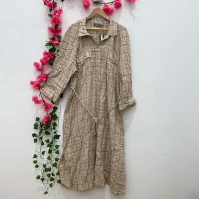 Sussan Womens  Size 18 Casual Dress Beige / Checked 