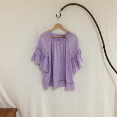 Sussan Women's Size 12 Short Sleeve Top Purple 