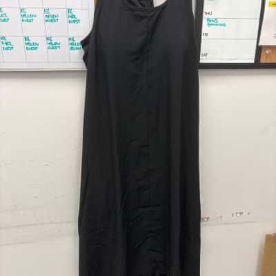  Womens Halara Size M Casual Racerback Dress Black  