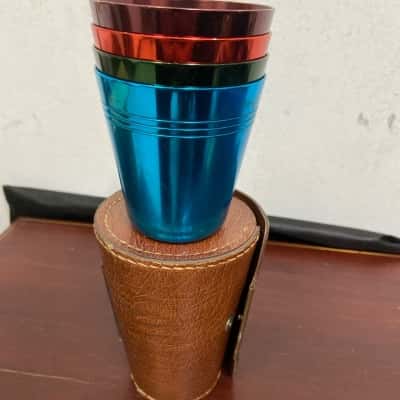 Caribbean Beakers With Leather Pouch 