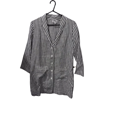 Pepito’s Black and White Striped Top 100% Lino (Linen) Made In Italy  Size S 