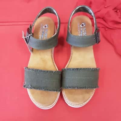 Bobs from Skechers memory foam womens Green sandles