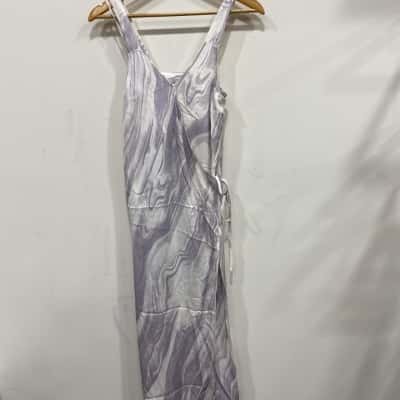 Calvin Klein Womens  Size 32 Sleeveless Dress  Grey / Pearl / Purple / White 