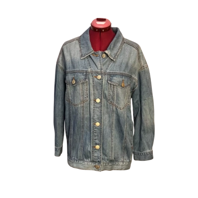 Jessy Line Womens  Size M Denim Jacket Blue / Multicoloured 