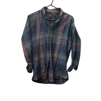 Mens Brumano Size S Flannel Shirt Blue / Grey / Red 