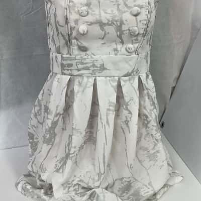  Emanuel’s Y, Strapless Mini Dress,Womens  Size S Mini Dress Silver / White , Brand new with Tag price $365