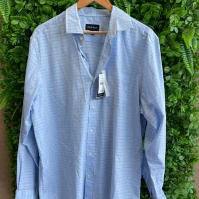Gazman Mens  Size L Business Shirt Blue / Multicoloured / Pattern 