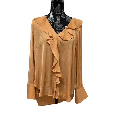 Motto Womens  Size 12 Long Sleeve Top Mustard/Peach Colour BNWT