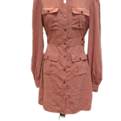 Boohoo Womens  Size 10 Shirt Dress Peach 