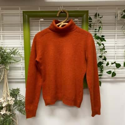 Weekend by Jane Lamerton Womens Roll Neck Jumper Burnt Orange Size 10 