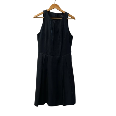 Cue Womens  Size 12 Sleeveless Dress  Navy Blue / Pattern 