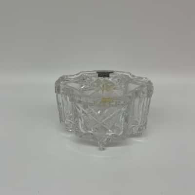 Bohemian Crystal Footed Trinket Box [S#6]