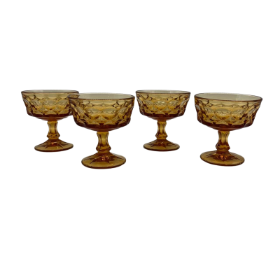 Amber Glass Sherbet Glasses