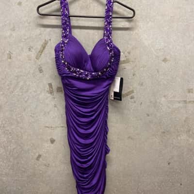 JS Boutique Womens  Size 8 Cocktail Dress Purple 