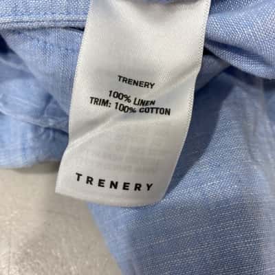 Trenery Womens  Size 12 Wide Leg Pants Blue 