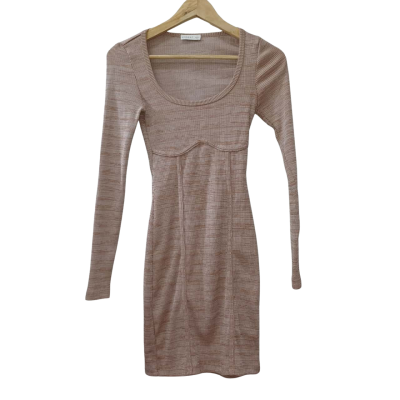 Kookai Size: 0 Truffle Cotton Made in FIJI New Tags: $140.00 White Coffee Coloured Dress Dresses