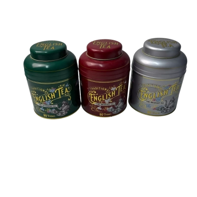 Traditional English tea canisters x3