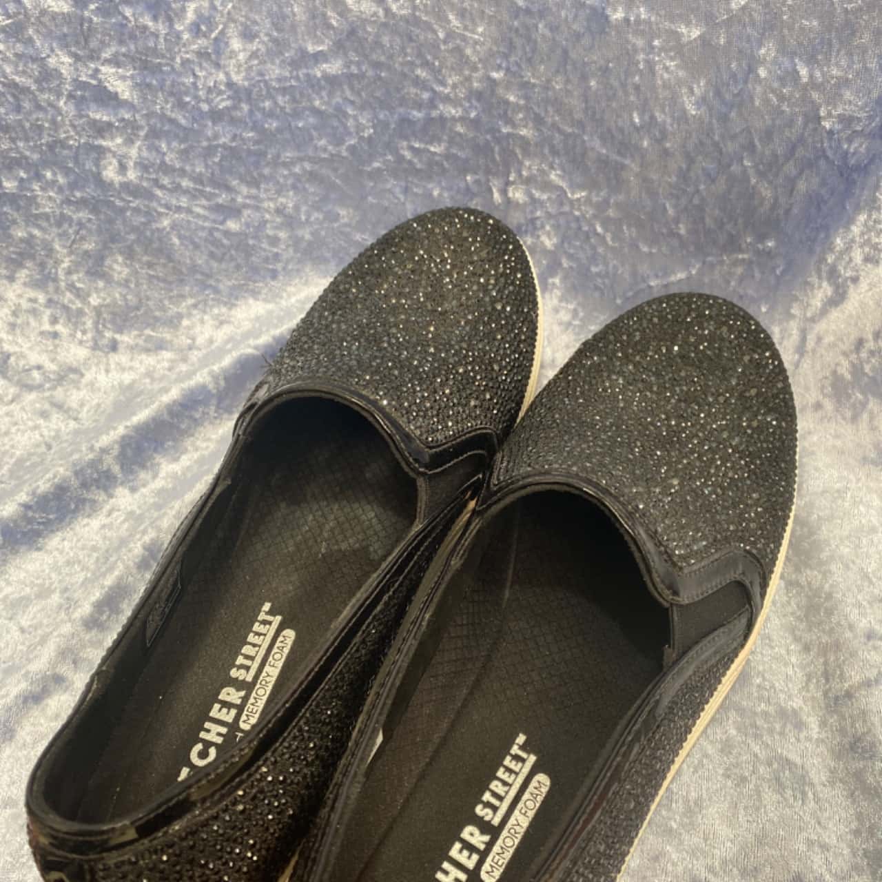 Skechers Street Womens Black Flat Shoes Size 8 U.S