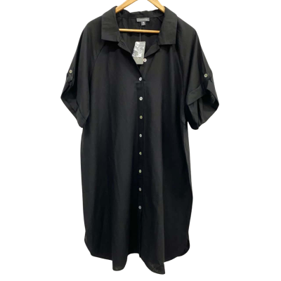 Autograph Black button Down Shirt Dress Size 18  