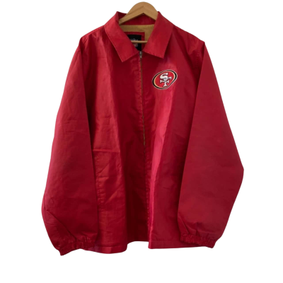 Vintage 1990s Official NFL San Francisco SF 49ers Windbreaker Jacket GIII Sports Size XXL