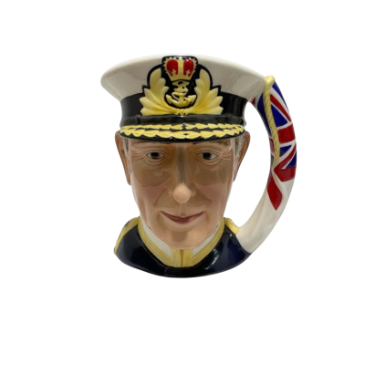 Franklin Mint Maritime Trust Large Porcelain Character Jug - Admiral Of The Fleet Earl Mountbatten Of Burma