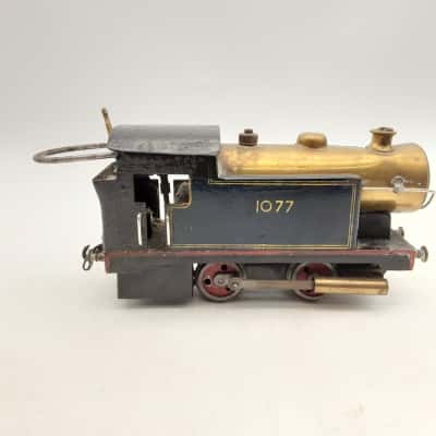 Antique Metal and Brass Live Steam Engine Train Model, Possibly Bowman Make