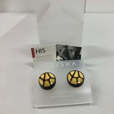 Mens Cufflinks Gold and Black 