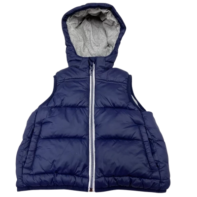 Seed Heritage Navy Blue & Grey Puffer Vest Size 2