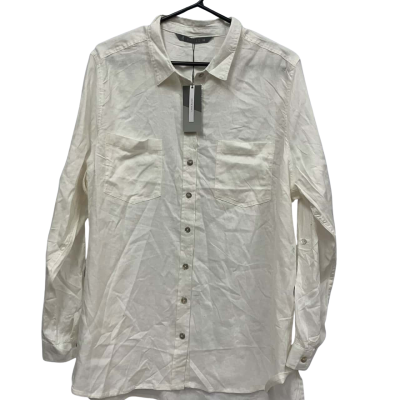Katies Womens  Size 18 White Button Up Top  