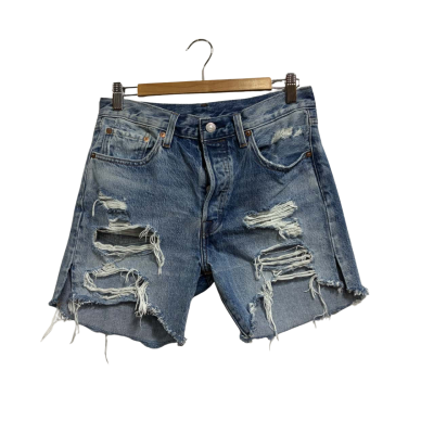 Levis Woman's Size 28 Ripped Denim Jorts