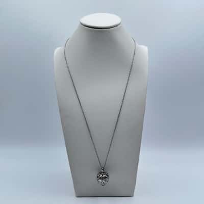 Ellani S.Steel With Rose Quartz Pendant