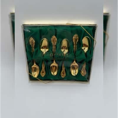 Rodd 24ct Gold Plated Golden Glory Coffee Spoons