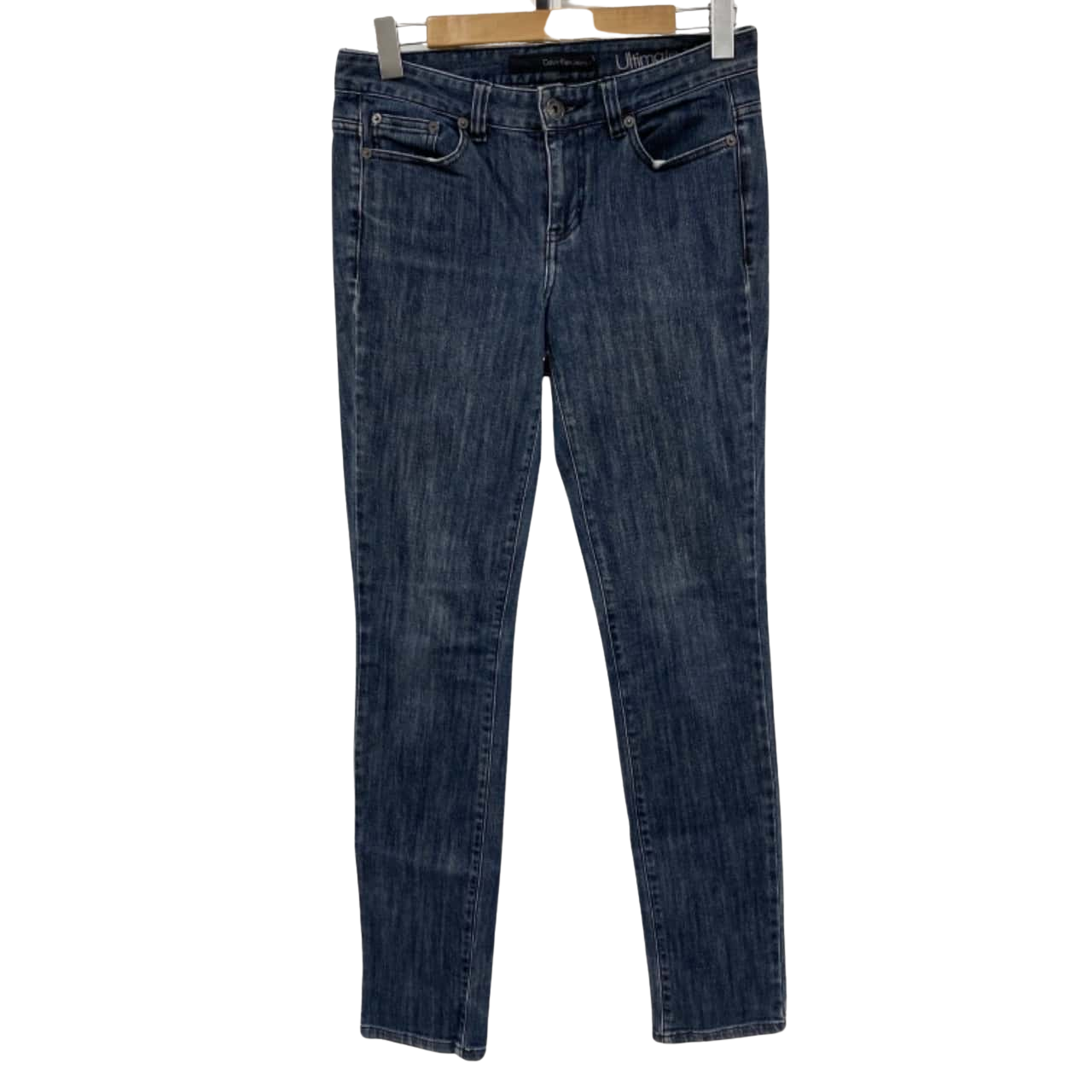 Calvin Klein Womens Size 27 Straight Jeans Blue