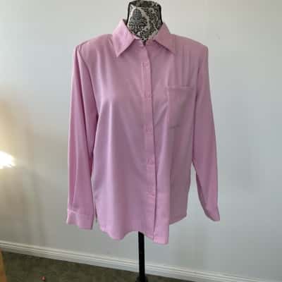 Yesadress Womens  Size 16 Button Up Top Pink  