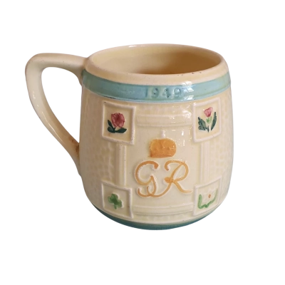 Vintage King George VI & Queen Elizabeth 1949 Royal Visit Mug