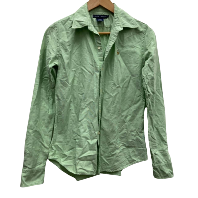 Ralph Lauren Size 8 Long Sleeve Shirt Green 