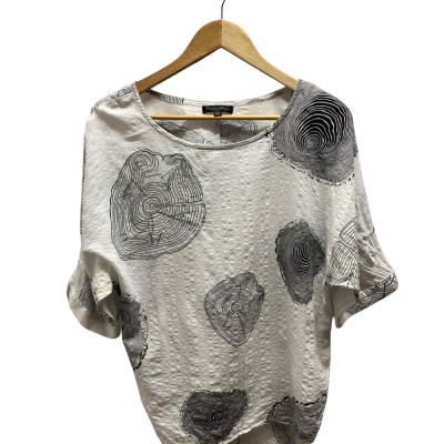 Caroline Morgan Womens  Size 8 White & Black Top