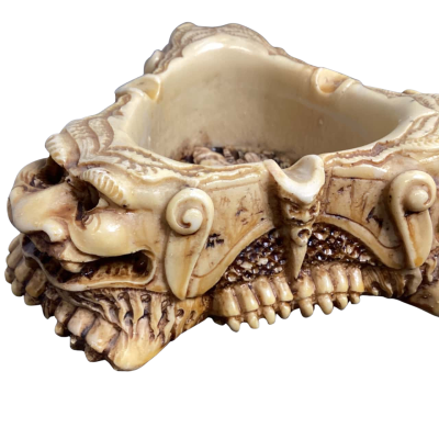 Dragon Trinket Tray Asian Scene Motiff Resin