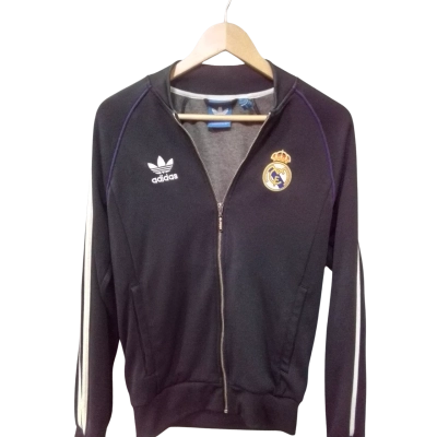 Adidas Mens  Size S Front Zipper Black  / White 
