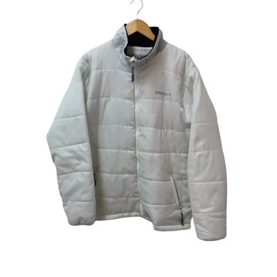  Womens  Size L White Geographical Norway Puffer Jacket With Contrast Black Collar 