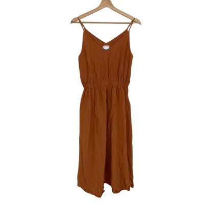 Witchery Womens  Size 8 Midi Dress / Shoestring Strap Dress Orange 