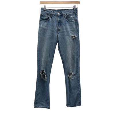 Levi Strauss & Co. Womens Jeans Size 24 Blue Aesthetic Tears