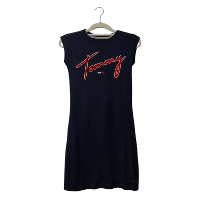 Tommy Hilfiger no Sleeve T-Shirt body con Dress Size XS Navy Blue 