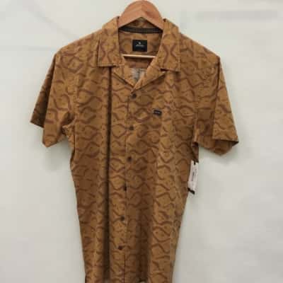 Rip Curl Mens  Size M Printed Shirt Natural 